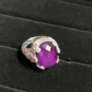 Sterling Silver Ring with Purple Stone